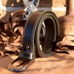 Couture Black Leather Belt