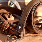 Couture leather belt brown