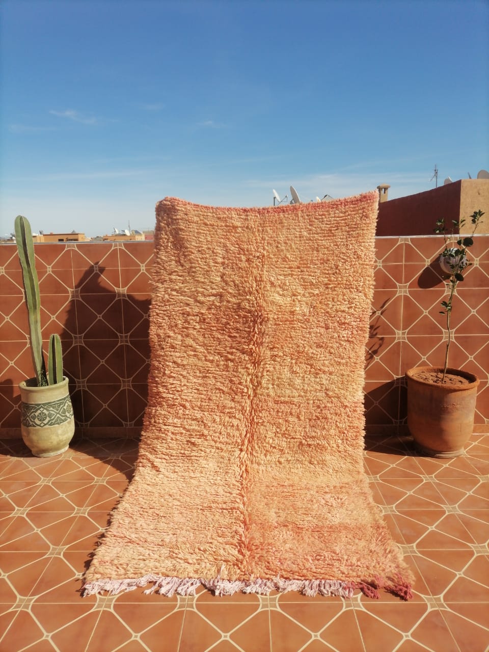 Moroccan Vintage Rug Pink Panther